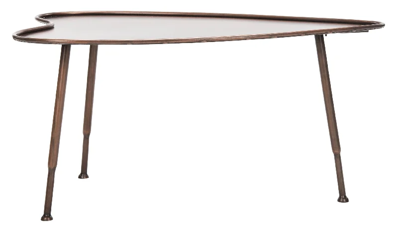 Abena Heart Coffee Table  - Antique Copper