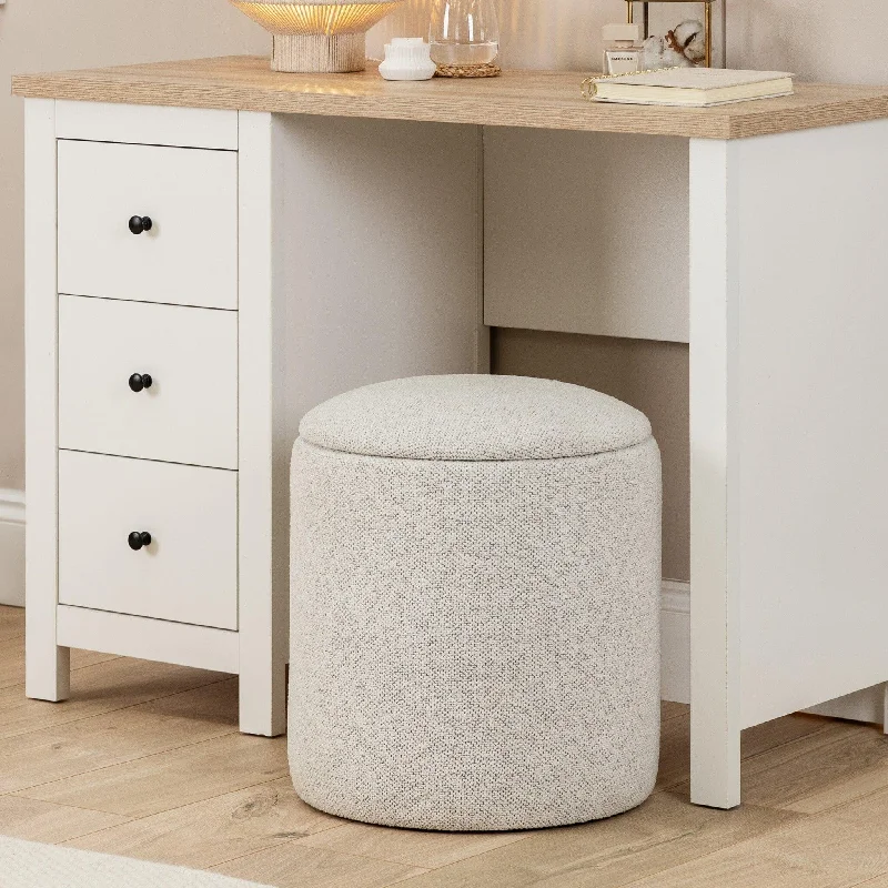 Abigail Storage Pouffe/Footstool - Dove Grey