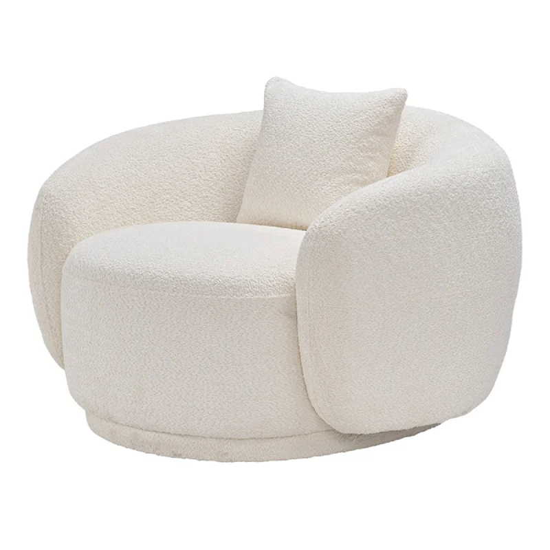 Amy, Upholstered Accent Chair, White