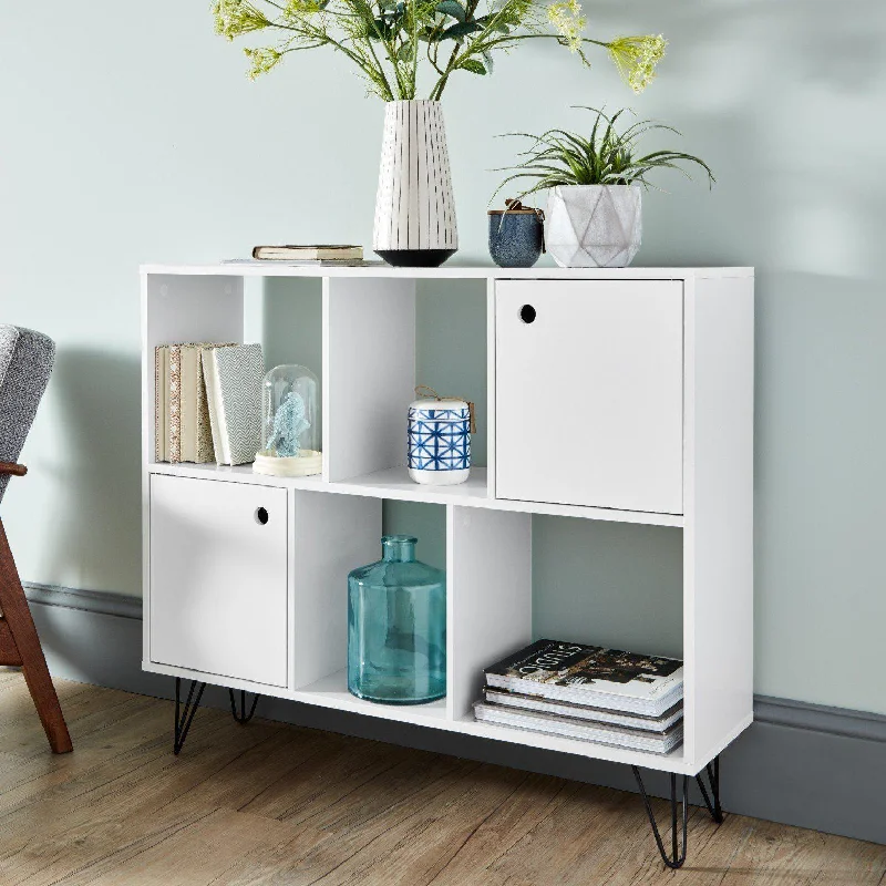 Anderson Cube Storage Unit - White with White Cupboards