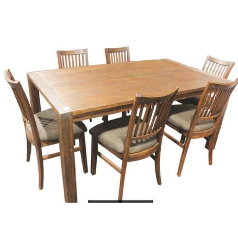 Avenue Dining Table Set 7pc L1800 x W1000 x H770mm