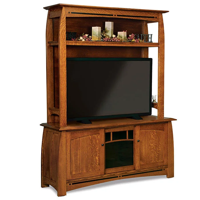 Boulder Creek Amish TV Stand with Hutch