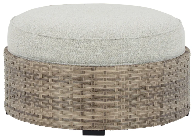 Calworth Ottoman with Cushion Beige by Ashley Furniture