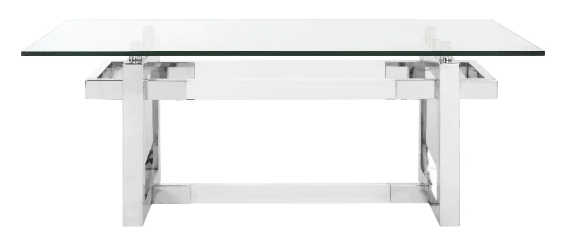 Carsten Acrylic Coffee Table - Silver