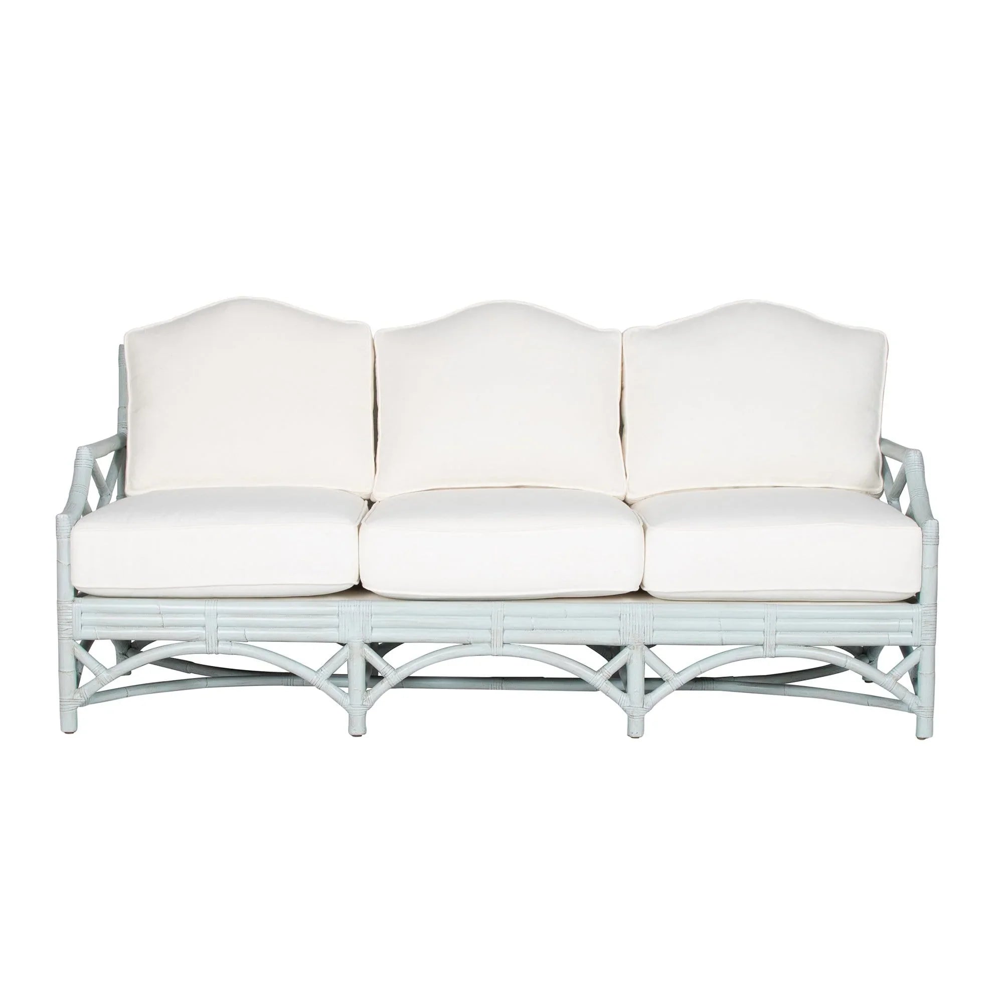 Chippendale Sofa with Rattan Frame