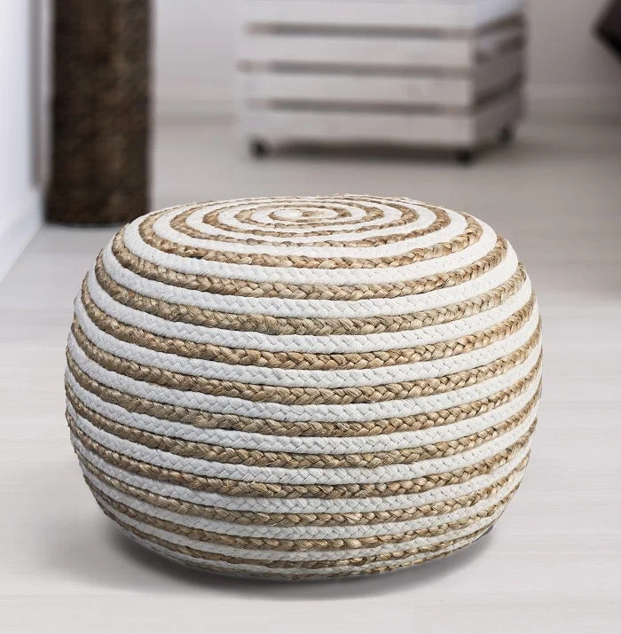 Corcovado Chipper Braided Pouf Ottoman