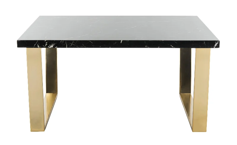 Corey Square Coffee Table - Black Marble