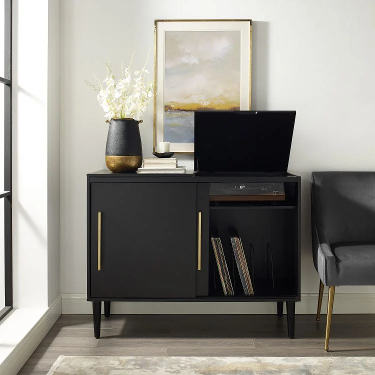 Crosley Everett Media Console Matte Black