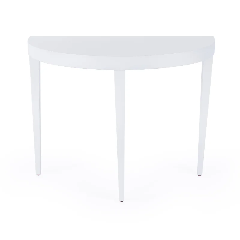 Demilune Console Table in White