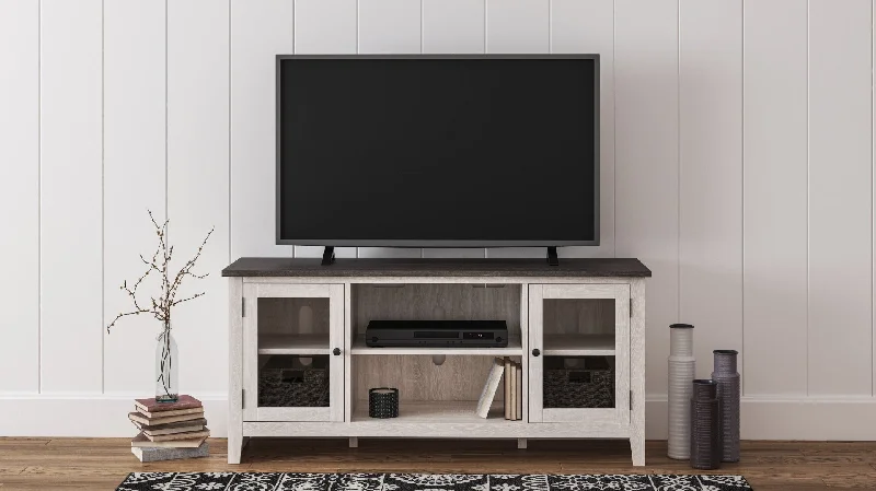 Dorrinson LG TV Stand w/Fireplace Option Two-tone by Ashley Furniture