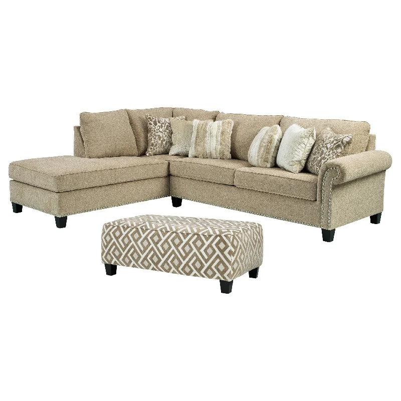 Signature Design by Ashley® Dovemont 2-Piece Sectional With Ottoman