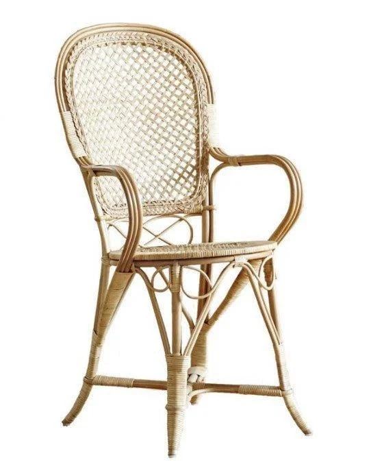 Fleur Rattan Arm Chair - Available in Two Colors