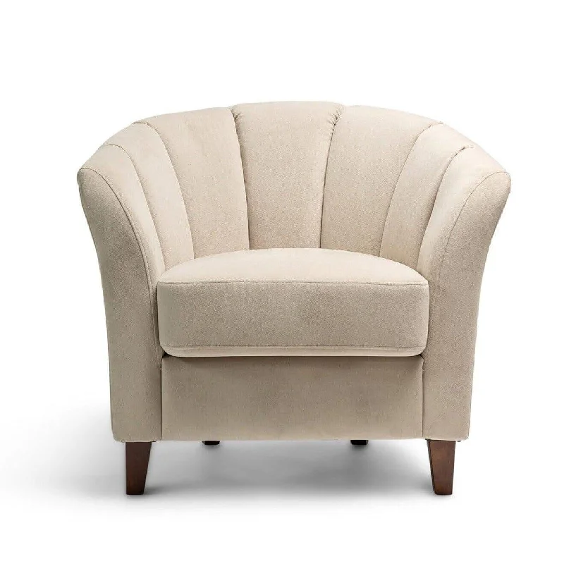 Florence Clay Armchair with Dark Oak Legs