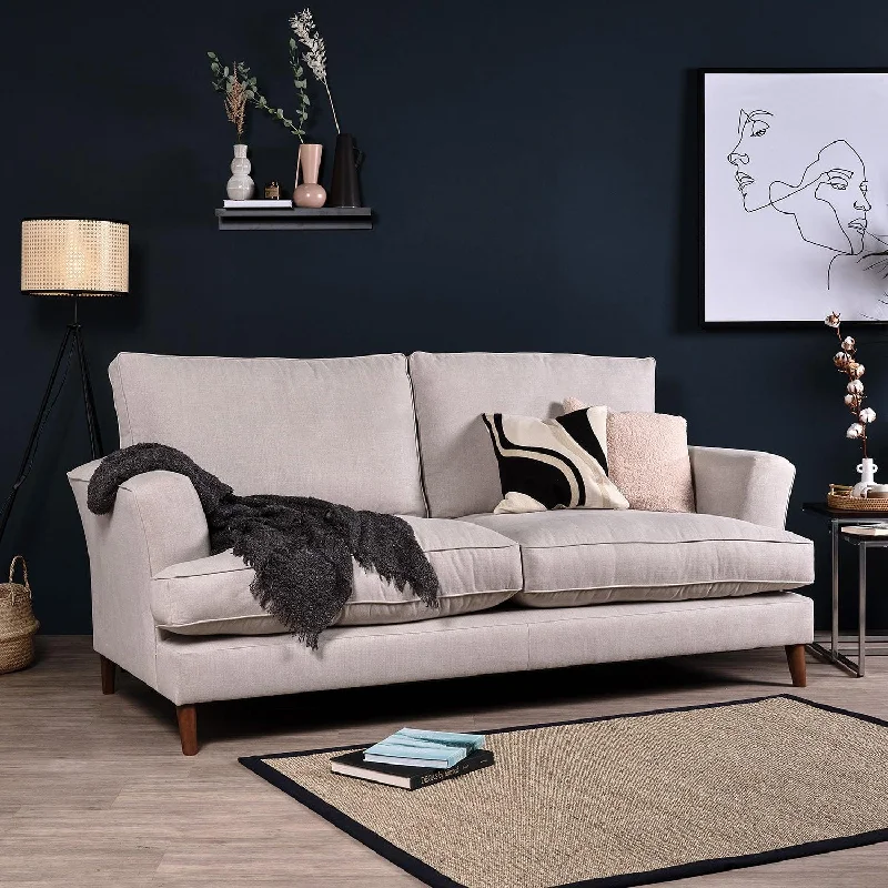 Frankie 3 Seater Medium Sofa - Natural Clay