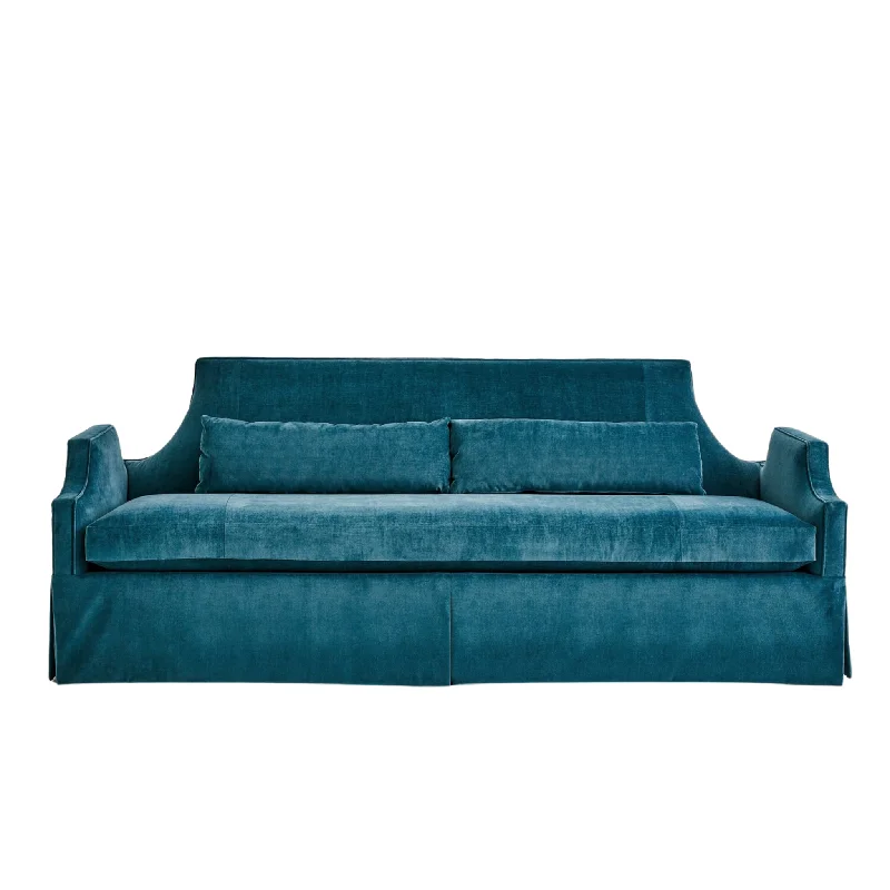 Dragonfly Blue Diana Skirted Sofa