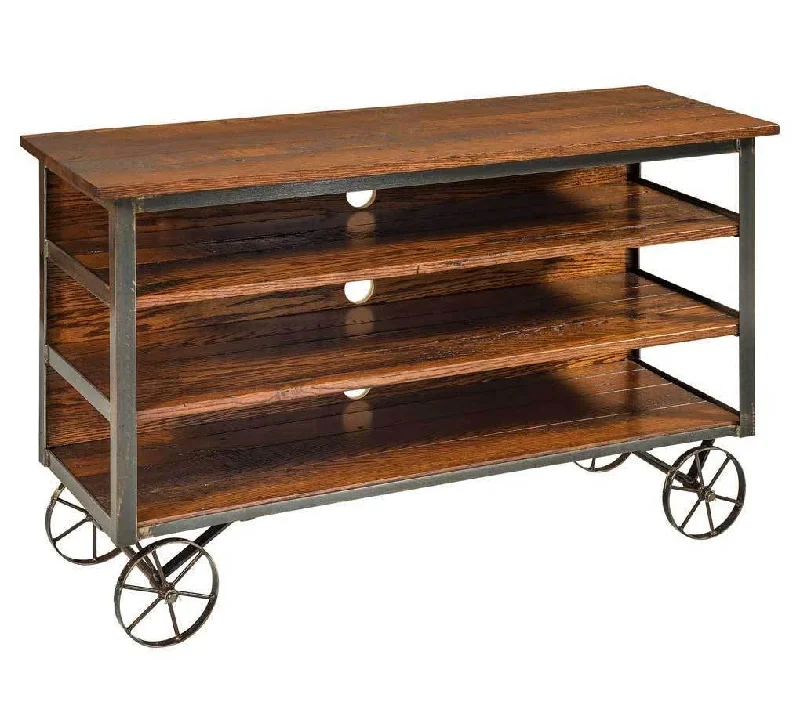 Harper Amish Solid Wood TV Stand Cart