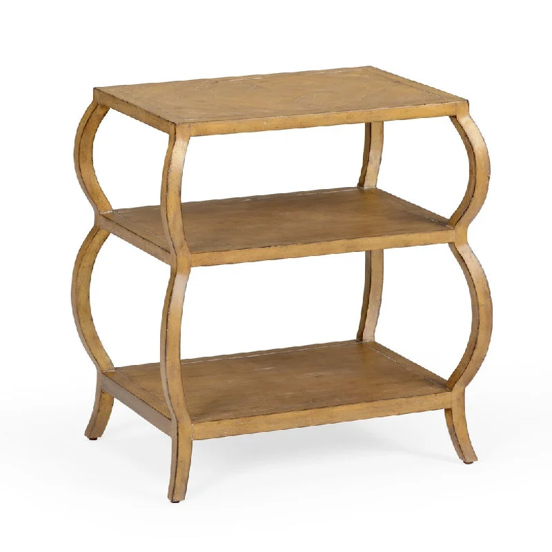 Kate Bamboo Tiered Table in Honey