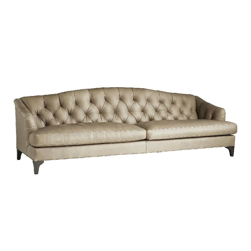 Klein Sofa in Mushroom Leather Grey Ash