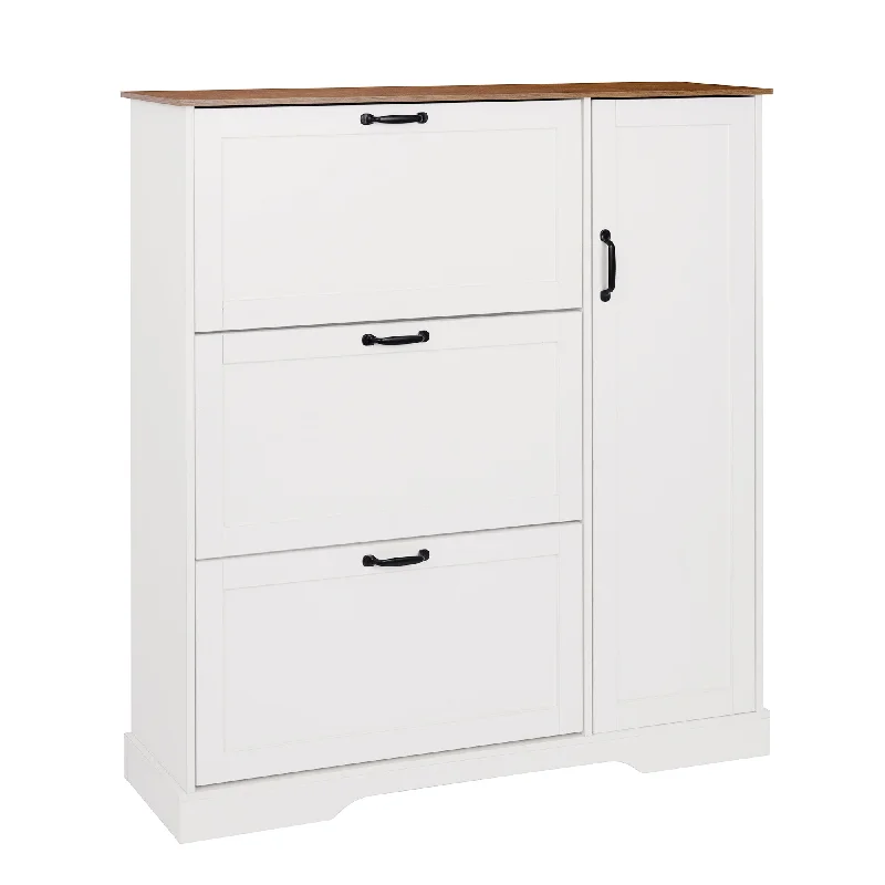 Large Shoe Storage Cabinet with Adjustable Shelves