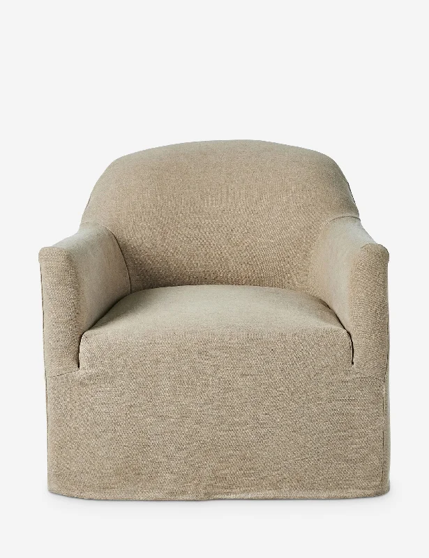 Lowell Slipcover Swivel Chair by Amber Lewis x Four Hands