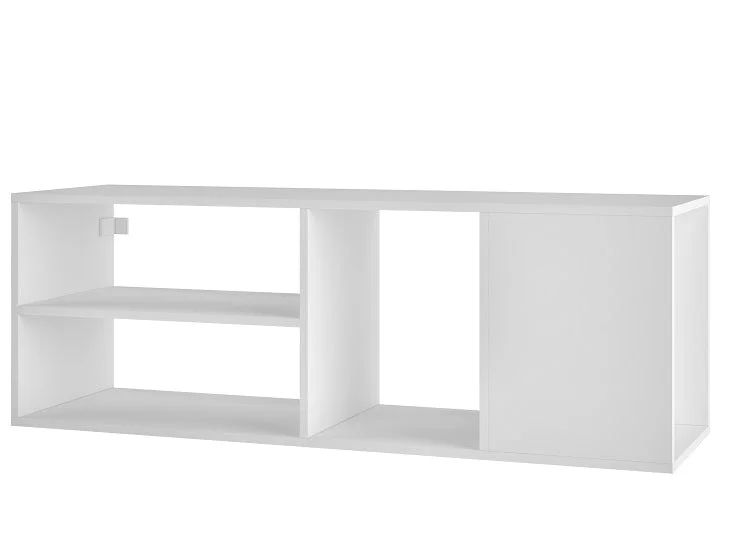 Manhattan Comfort Minetta 46" Floating TV Stand with 4 Shelves in White