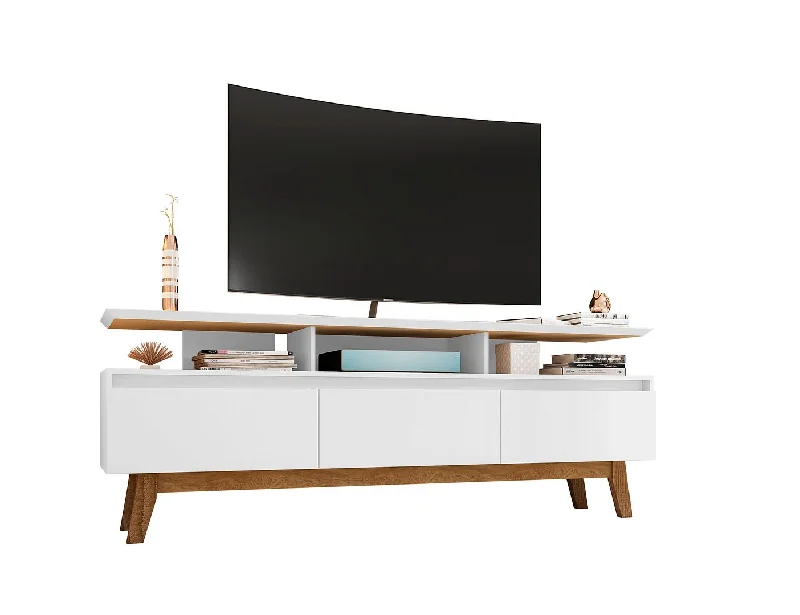 Manhattan Comfort Yonkers 70.86 TV Stand in White