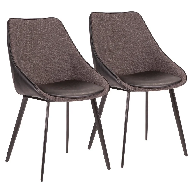 Marche Contemporary Chair in Fabric by LumiSource - Set of 2