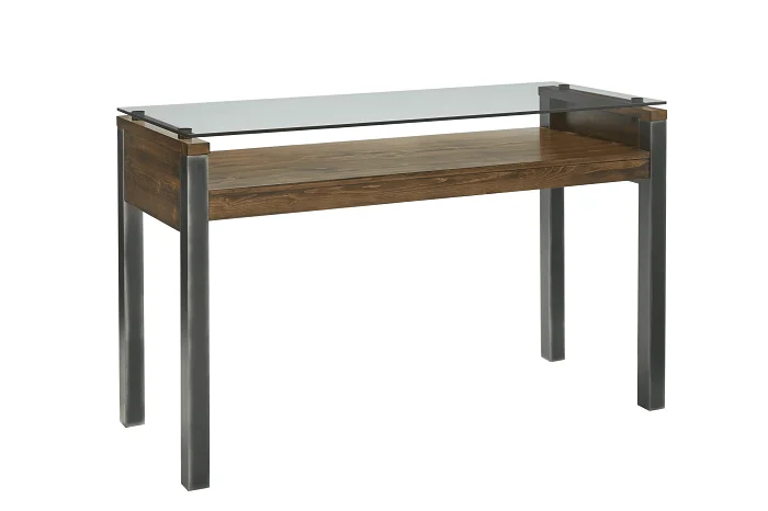 Midtown Glass Top Sofa/Console Table Toffee