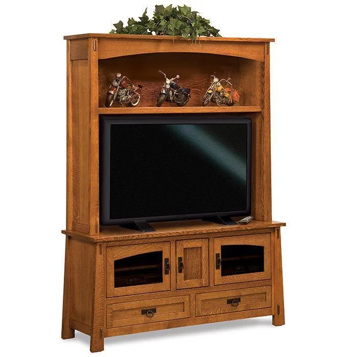 Modesto Amish TV Stand with Hutch