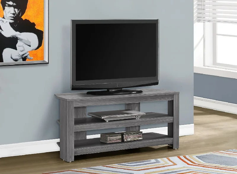 Monarch Corner TV Stand - Gray