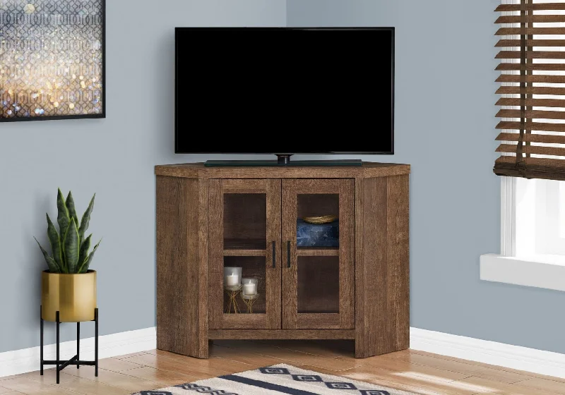 Monarch TV Stand 42"L/Brown Reclaimed Wood-Look Corner