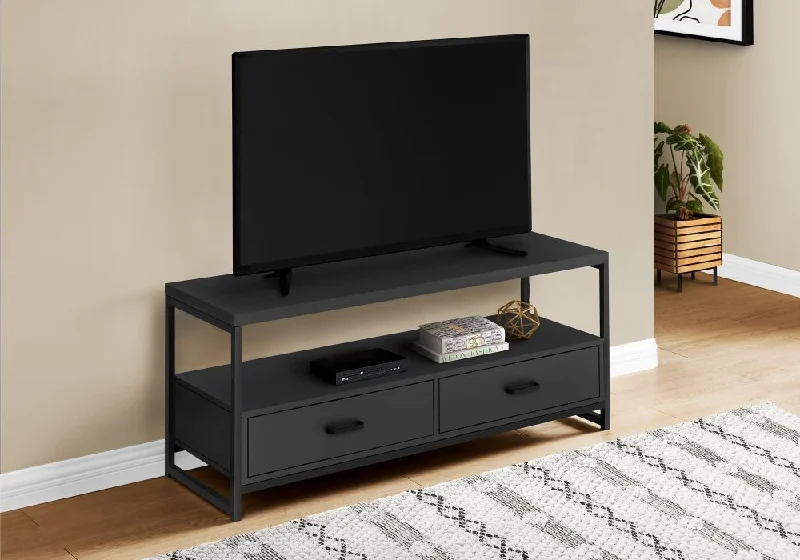 Monarch TV Stand 48"L Black Black Metal I 2870