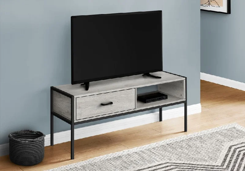 Monarch TV Stand 48"L Grey Black Metal I 2875