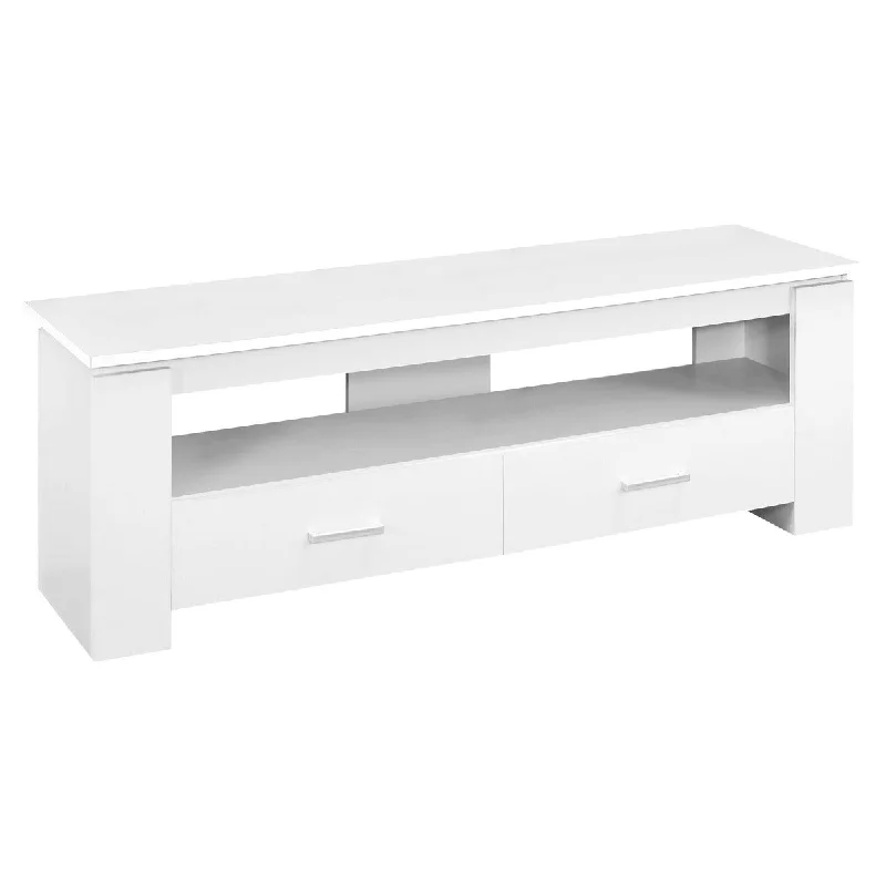 Monarch Tv Stand - 48"L - White With 2 Storage Drawers