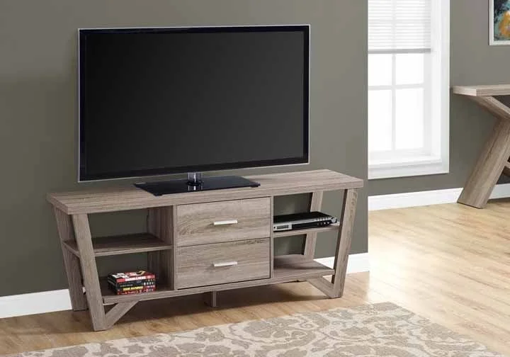 Monarch Tv Stand - 60"L 2 Storage Drawers