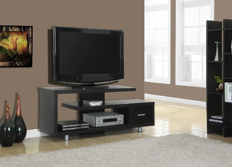 Monarch TV Stand - 60"L - Cappuccino With 1 Drawer