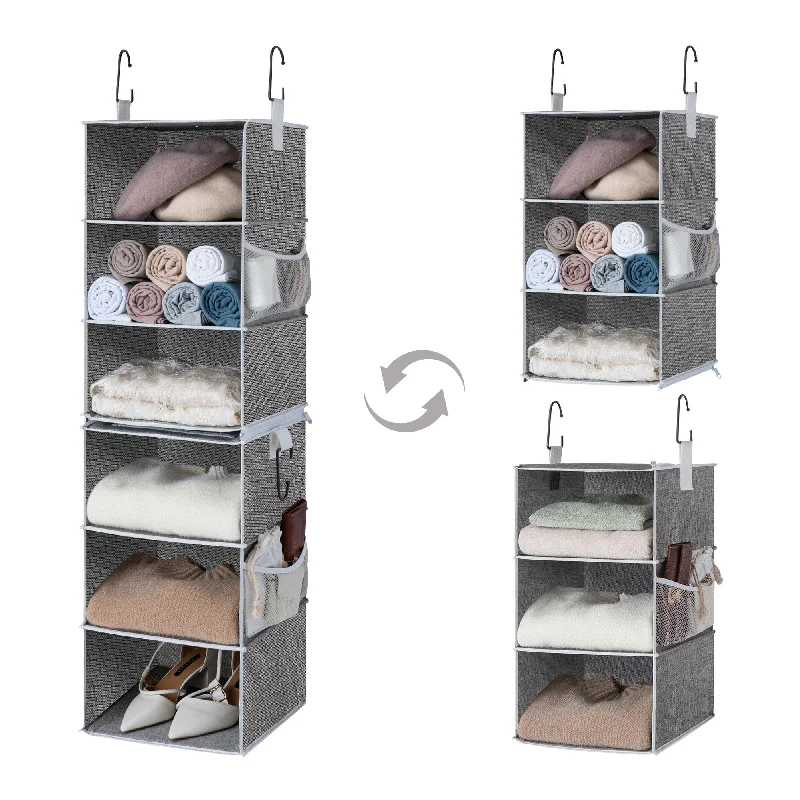 Multifunctional 6-Shelf Hanging Closet Organizer