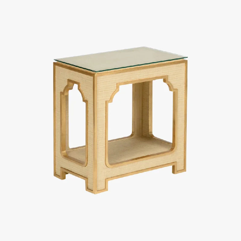 Myanmar Raffia Side Table