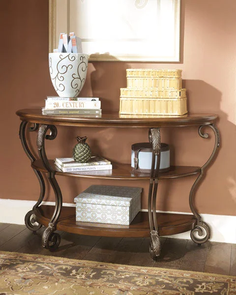 Nestor Sofa Table Medium Brown by Ashley Furniture