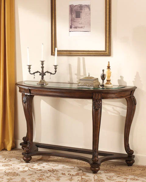 Norcastle Sofa/Console Table Dark Brown by Ashley Furniture