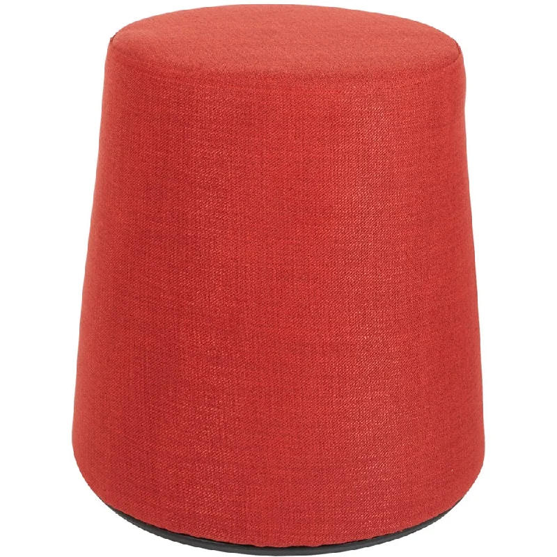 Office Star Products Active Seat Round Contemporary Fabric Ottoman Red