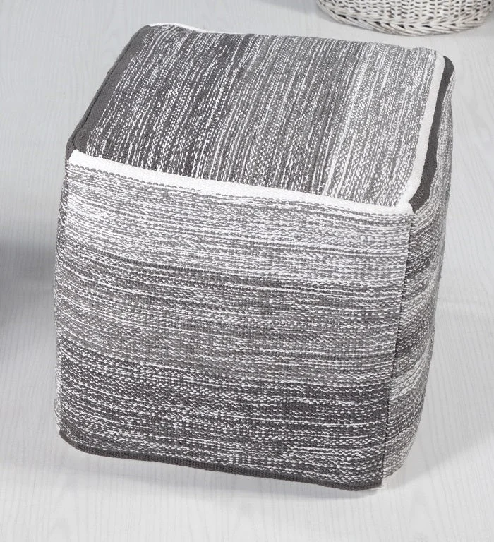 Pablo Distressed Cubic Pouf Ottoman