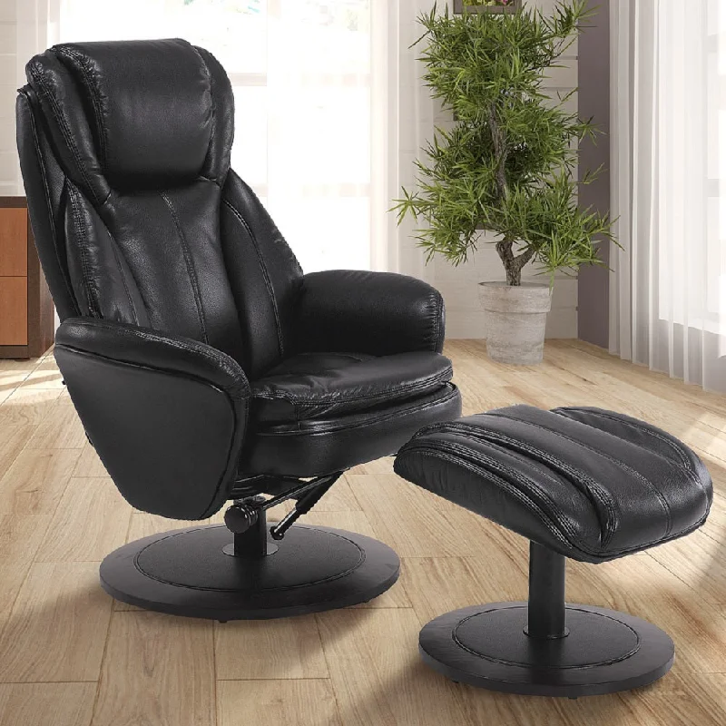 Relax-R™ Nova Recliner Black Air Leather - Black