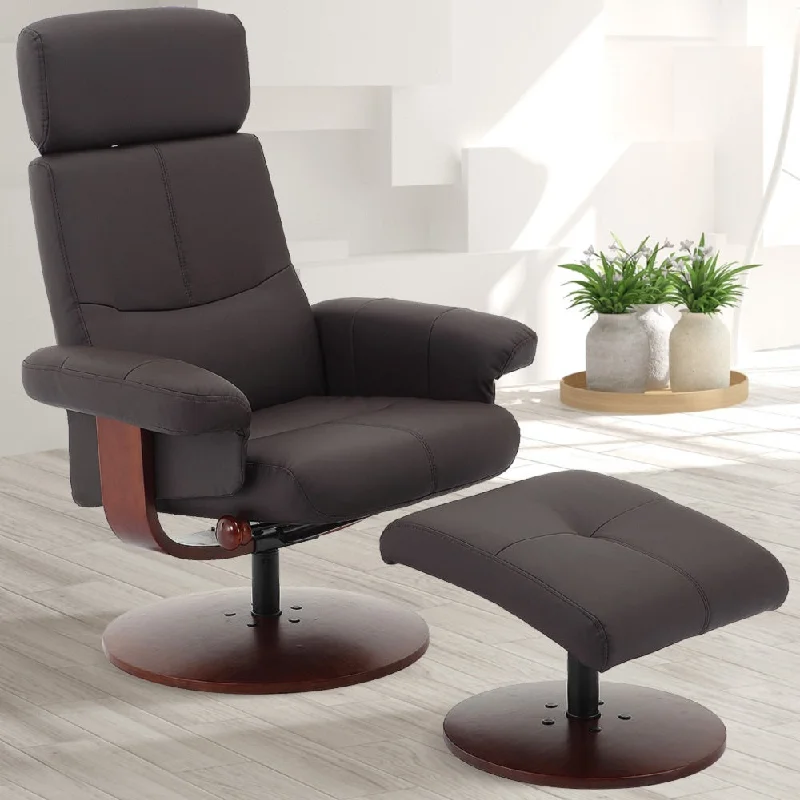 Relax-R™ Regina Recliner Brown Polyurethane - Walnut