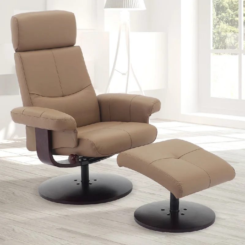 Relax-R™ Regina Recliner Camel Polyurethane - Walnut