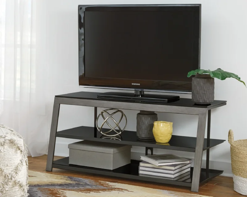 Rollynx TV Stand Black by Ashley Furniture