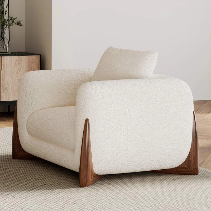 Rowan, Upholstered Accent Chair, Off White