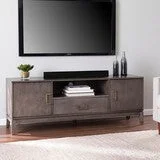 SEI Furniture - Brenting Media Stand w/ Storage - Graywashed finish