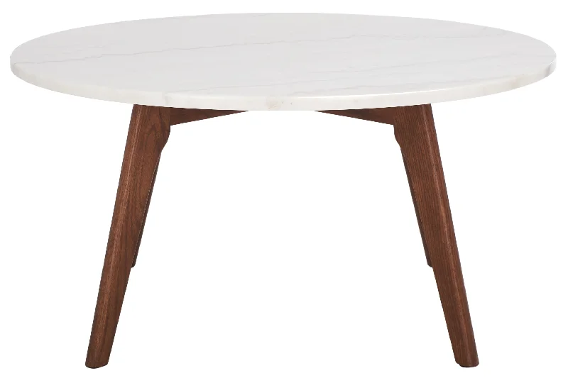 Senjo Round Marble Coffee Table - Marble