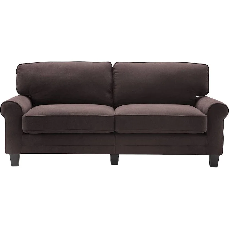 Serta Copenhagen 3-Seat Fabric Sofa Dark Brown